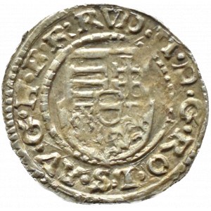 Węgry, Rudolf II Habsburg, denar 1604 KB, Kremnica