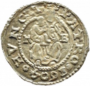 Hungary, Rudolf II Habsburg, denarius 1604 KB, Kremnica