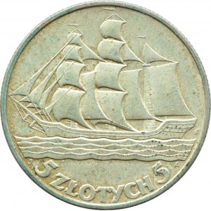 II RP, Żaglówka, 5 złotych 1936, Warszawa