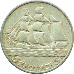 II RP, Żaglówka, 5 złotych 1936, Warszawa