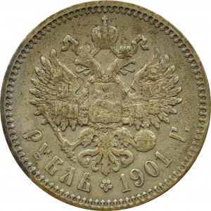 Russia, Nicholas II, ruble 1901 ФЗ, St. Petersburg