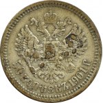 Rosja, Mikołaj II, 50 kopiejek 1901 ФЗ, Petersburg