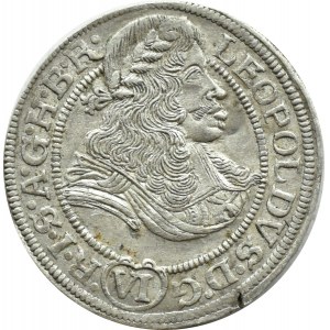 Śląsk, Leopold I, 6 krajcarów 1673 SHS, Wrocław