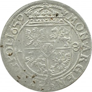 John II Casimir, ort 1659 TLB, coat of arms of the blind, Cracow, with borders