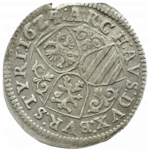 Austria, Ferdinand II Habsburg, 3 krajcars 1624, Graz