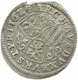Austria, Ferdinand II Habsburg, 3 krajcars 1624, Graz