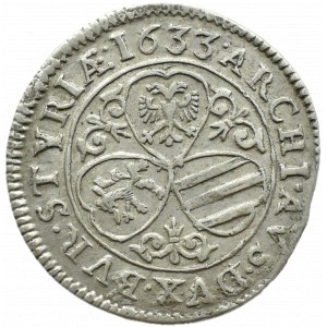 Austria, Ferdynand II Habsburg, 3 krajcary 1633 STYRIÆ, Graz