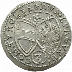 Austria, Tyrol, Ferdinand Karl Habsburg, 3 krajcars 1650, Hall