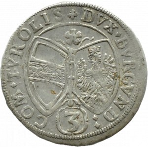Austria, Tyrol, Ferdynand Karol Habsburg, 3 krajcary 1660, Hall