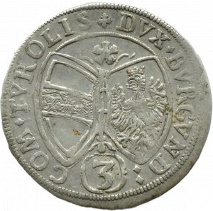 Austria, Tyrol, Ferdinand Karl Habsburg, 3 krajcars 1660, Hall