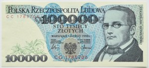 PRL, St. Moniuszko, 100,000 gold 1990, CC series, UNC