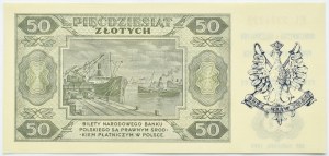 RP, 50 zloty 1948, EL series, overprinted, UNC