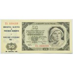 RP, 50 złotych 1948, seria EL, z nadrukiem, UNC