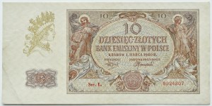 General Government, 10 zloty 1940, series L, LONDON FALLS