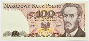 PRL, L. Waryński, 100 gold 1976, AM series, UNC