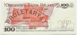 PRL, L. Waryński, 100 gold 1976, AM series, UNC