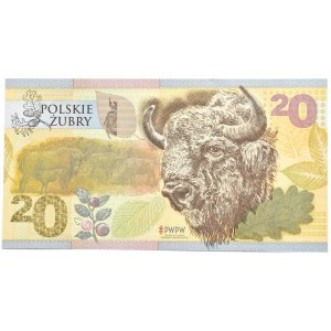 PWPW, Polskie Żubry, 20 units 2019, seria CC, UNC