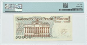 PRL, St. Staszic, 50,000 zloty 1989, AP series, PMG 58
