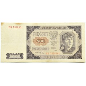 RP, 500 złotych 1948, seria BB, Warszawa