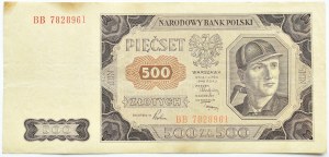RP, 500 zloty 1948, BB series, Warsaw