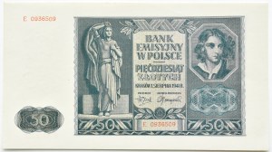 General Government, 50 zloty 1941, series E, Kraków, UNC