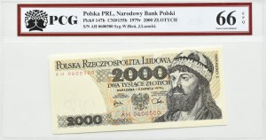 People's Republic of Poland, Mieszko I, 2000 gold 1979, AH series, Warsaw, PCG 66 EPQ