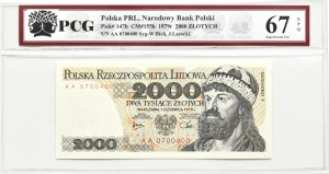 PRL, Mieszko I, 2000 złotych 1979, seria AA, Warszawa, PCG 67 EPQ