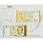 III RP, Juliusz Słowacki, 20 złotych 2009, Warszawa, UNC