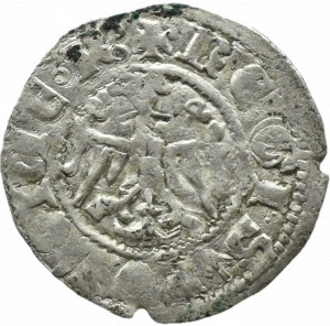 Casimir the Great, quarto large (half-penny) +IIONETA, Cracow, TYPE V ROTARY