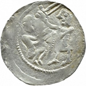Wladyslaw II Wygnaniec (1138-1146), denarius - Eagle and Hare, TWO STARS, Krakow