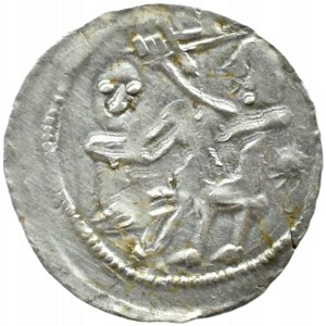 Władysław II Wygnaniec (1138-1146), denar - Orzeł i Zając, GWIAZDA ZA KSIĘCIEM, Kraków
