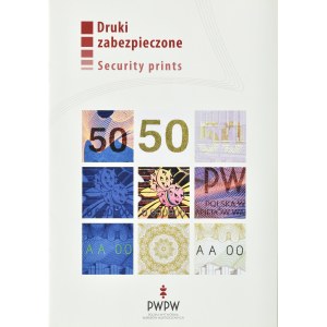 PWPW, oryginalny folder do banknotu testowego 50-tka