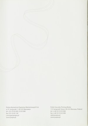 PWPW, original folder for 50th test bill