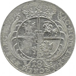August III Sas, ort (18 groszy) 1754 E.C., Lipsk, masywne popiersie