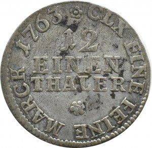 Poland/Saxony, Frederick Krystian, 1/12 thaler 1763 E.D.C., Leipzig