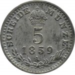 Austria, Franciszek Józef I, 5 krajcarów 1859 A, Wiedeń