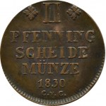 Niemcy, Braunschweig, Karol, 2 pfennig 1830 C.v.C., Braunschweig