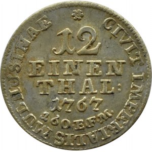 Niemcy, Mühlhausen, 1/24 talara 1767 E.F.M., RZADKIE