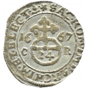 Niemcy, Saksonia, Jan Jerzy (Johann Georg) II, 1/24 talara 1667 CR