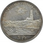 Szwajcaria, 5 franków 1881, 500-lecie Fryburga w Konfederacji Szwajcarskiej, Berno