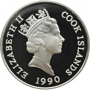 Cook Island, 50 dolarów 1990, Barcelona 92 - biegacz, UNC