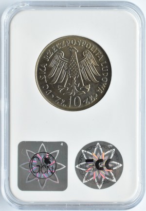 PRL, Casimir the Great, 10 zloty 1964, relief version, Warsaw, GCN MS68