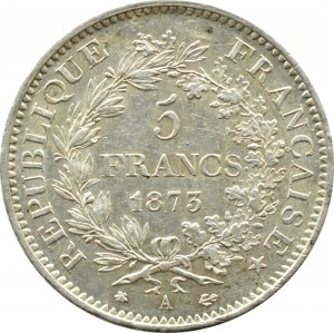 France, Third Republic, 5 francs 1873 A, Paris