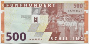 Austria, 500 shillings 1997, AA series