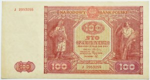 RP, 100 zloty 1946, Warsaw, J series, BEAUTIFUL!