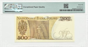 PRL, T. Kosciuszko, 500 gold 1974, AA series, Warsaw, PMG 66 EPQ, RARE