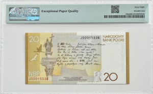 III RP, Juliusz Słowacki, 20 zl 2009, Warsaw, PMG 68 EPQ