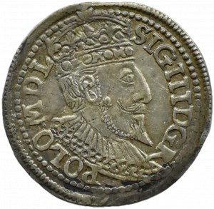 Sigismund III Vasa, trojak 1596, Olkusz, NO CROPS AROUND III