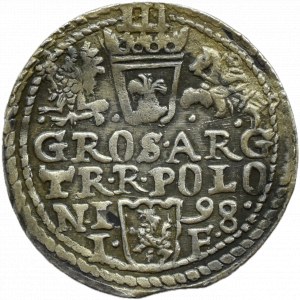 Sigismund III Vasa, trojak 1598, Olkusz BIG HEAD