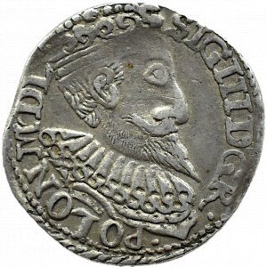 Sigismund III Vasa, trojak 1598, Olkusz LONG BEARD